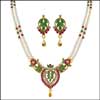 JPEARLS 2STRING RUBY PEARL NECKLACE - SJPJA-209 - Click here to View more details about this Product